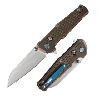 D2 Pocket Knife with Titanium Handle and Axis Lock System (Our Patents)