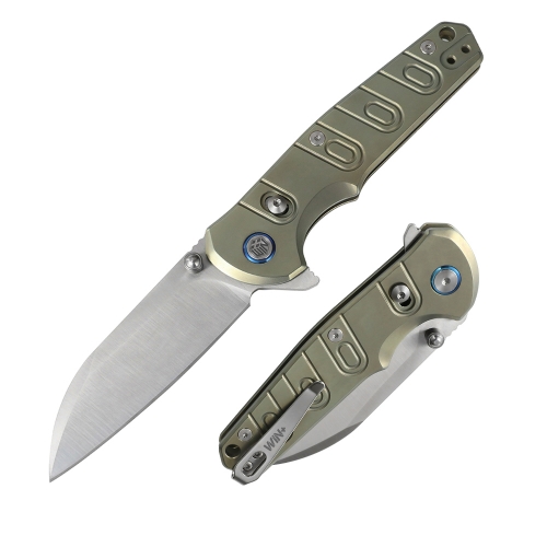 D2 Pocket Knife with Titanium Handle and Axis Lock System (Our Patents)