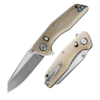 D2 Pocket Knife with Micarta Handle and Axis Lock System (Our Patents)