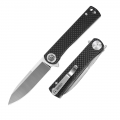 D2 Pocket Knife with Carbon Fiber Handle and Liner Lock System