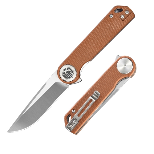 D2 Pocket Knife with Micarta Handle and Liner Lock System