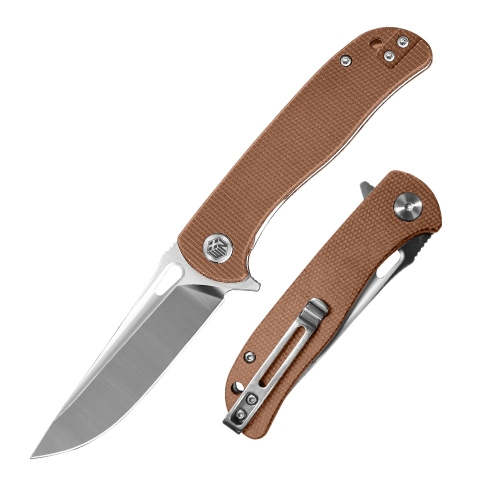 D2 Pocket Knife with Micarta Handle and Liner Lock System